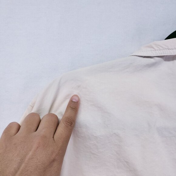 Stone Island Cream Dyed Zip Up Collar Shirt Jacket With Chest Pockets Size XL - Picture 14 of 16